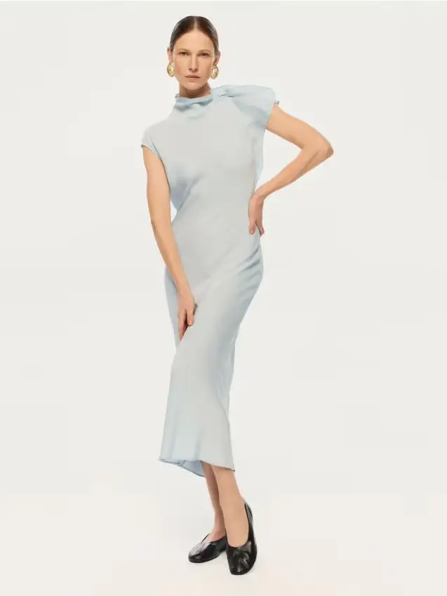 Abito in viscosa - blu pallido