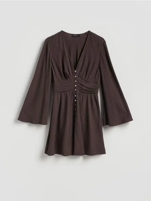 Abito in viscosa - marrone scuro