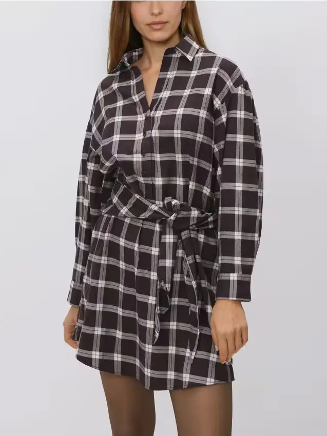 Abito in viscosa - marrone scuro