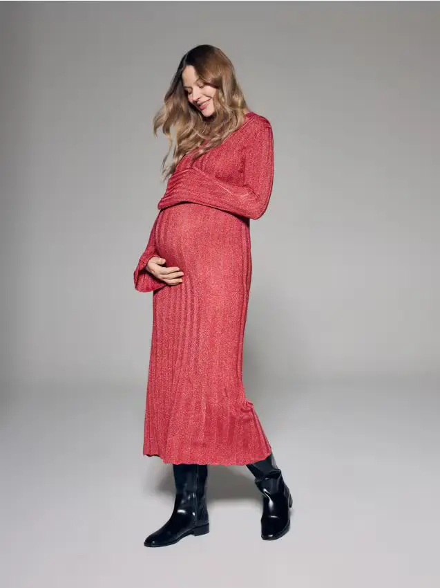 Abito in viscosa - rosso