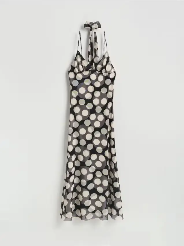 Abito maxi a pois - multicolore