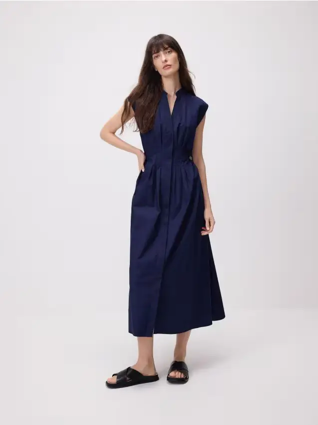 Abito midi - blu scuro