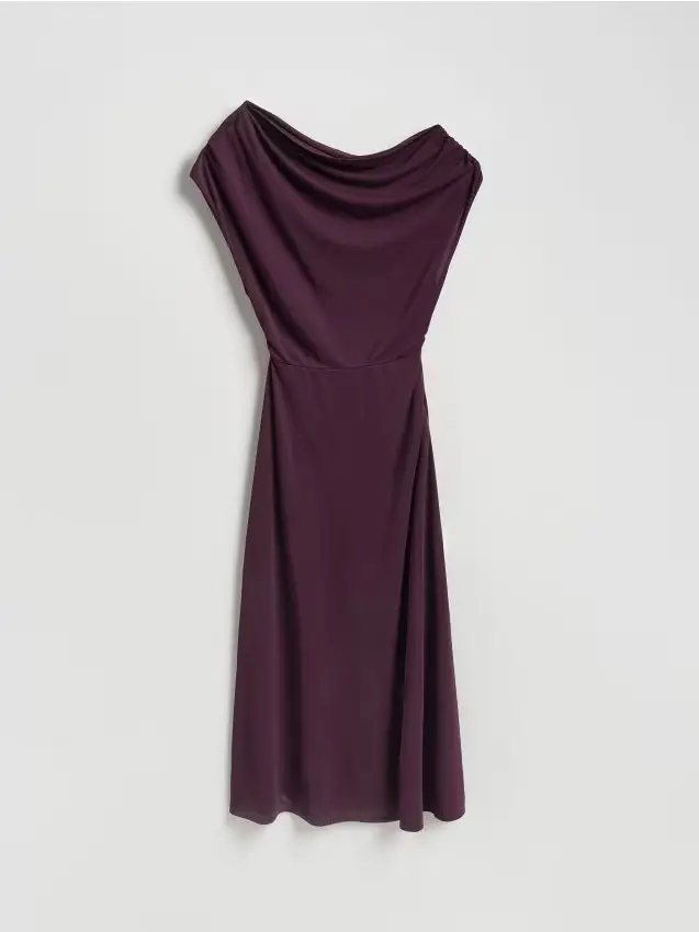 Abito midi - viola scuro