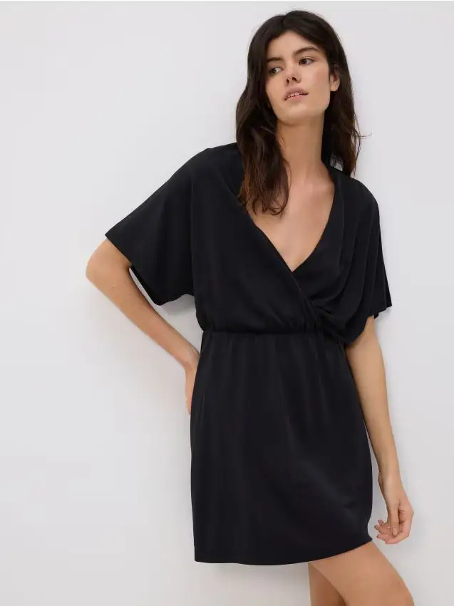 Abito mini in modal - grigio scuro