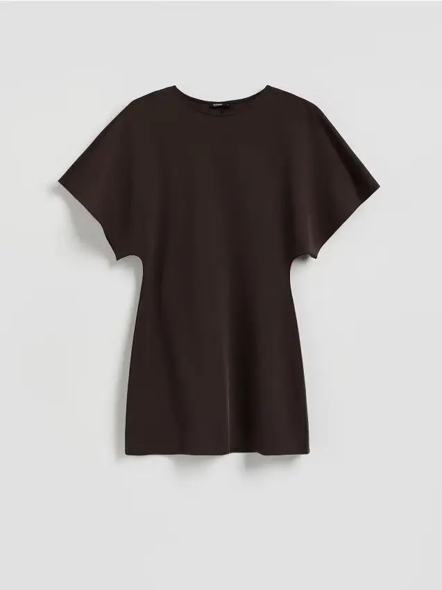 Abito mini in modal - marrone scuro