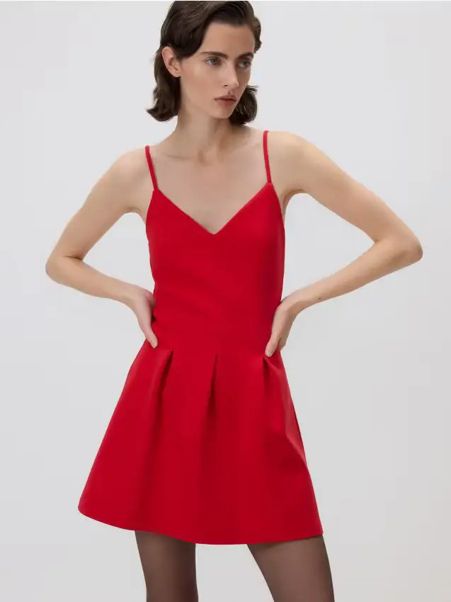 Abito svasato - rosso