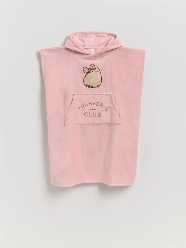Asciugamano con cappuccio Pusheen - rosa cipria