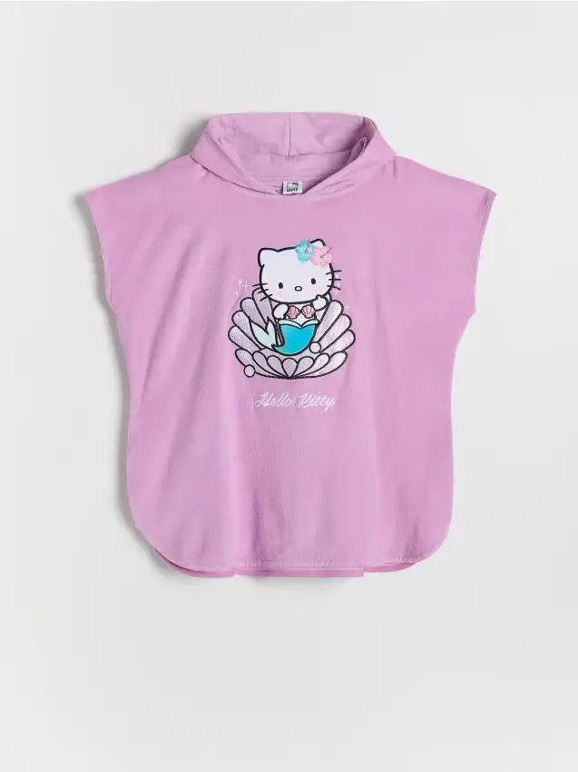 Asciugamano da spiaggia Hello Kitty - viola