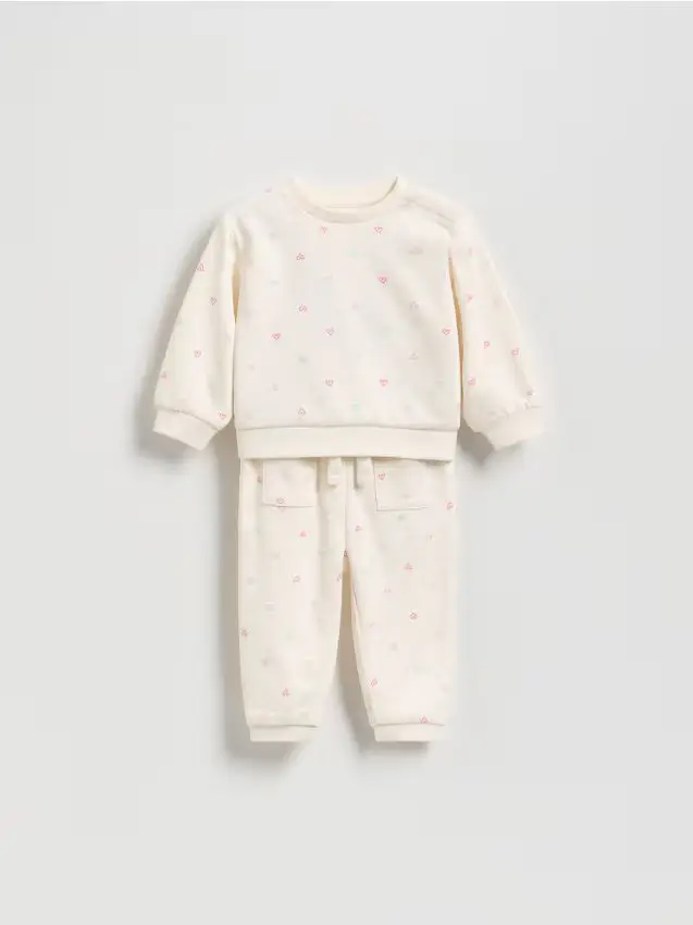BABIES` JOGGING TOP & TROUSERS - panna