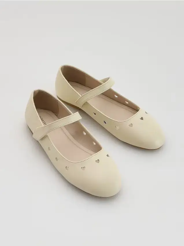 Ballerina in finta pelle - bianco