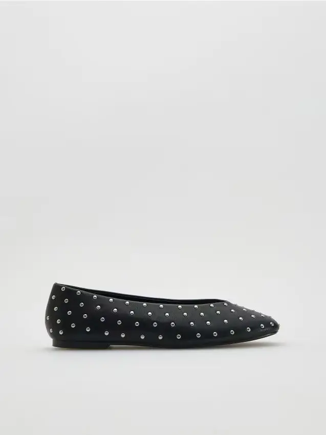 Ballerine con borchie - nero