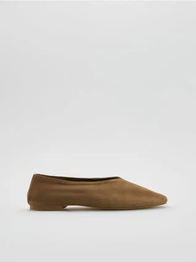 Ballerine in pelle - beige