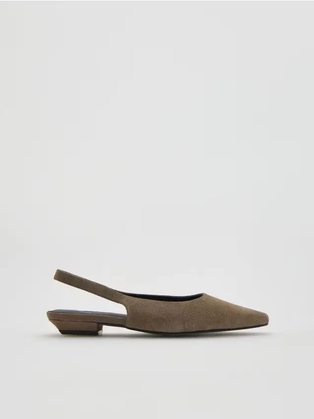 Ballerine in pelle - beige