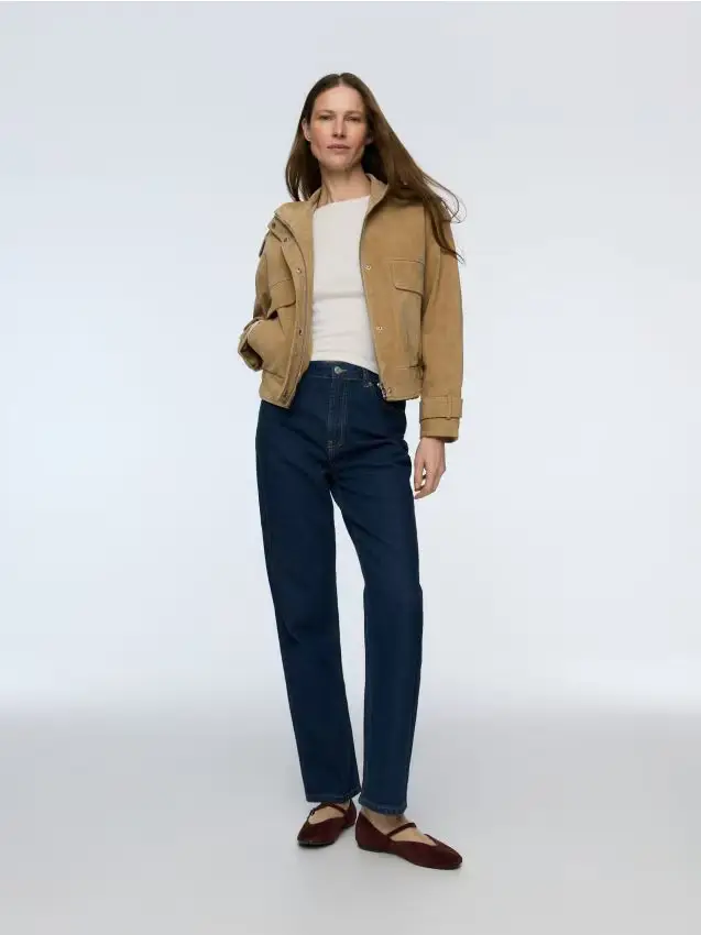 Ballerine in pelle di pecora - marrone