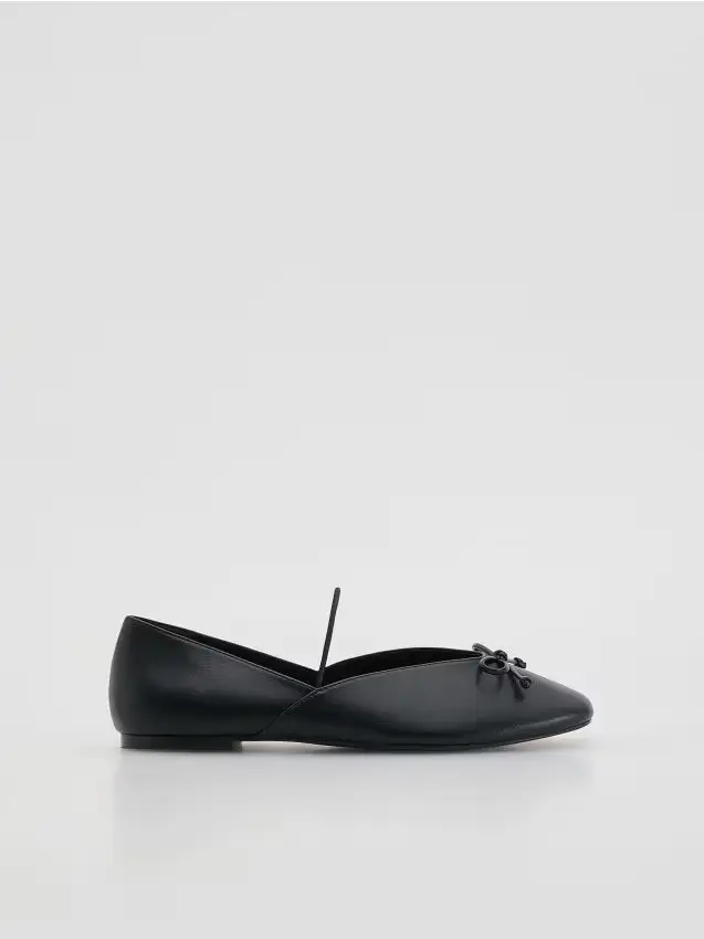 Ballerine in pelle di pecora - nero