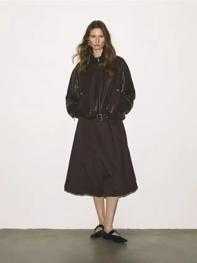 Ballerine in pelle di pecora - nero