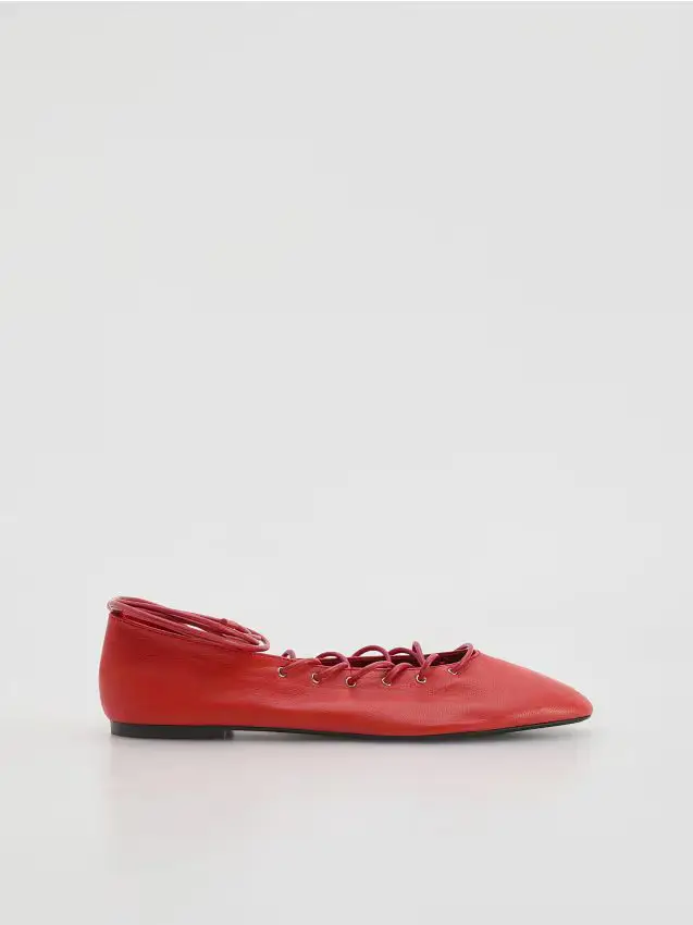Ballerine in pelle di pecora - rosso