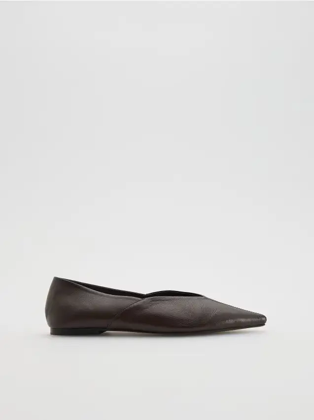 Ballerine in pelle - maroon