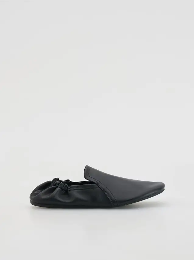 Ballerine in pelle - nero
