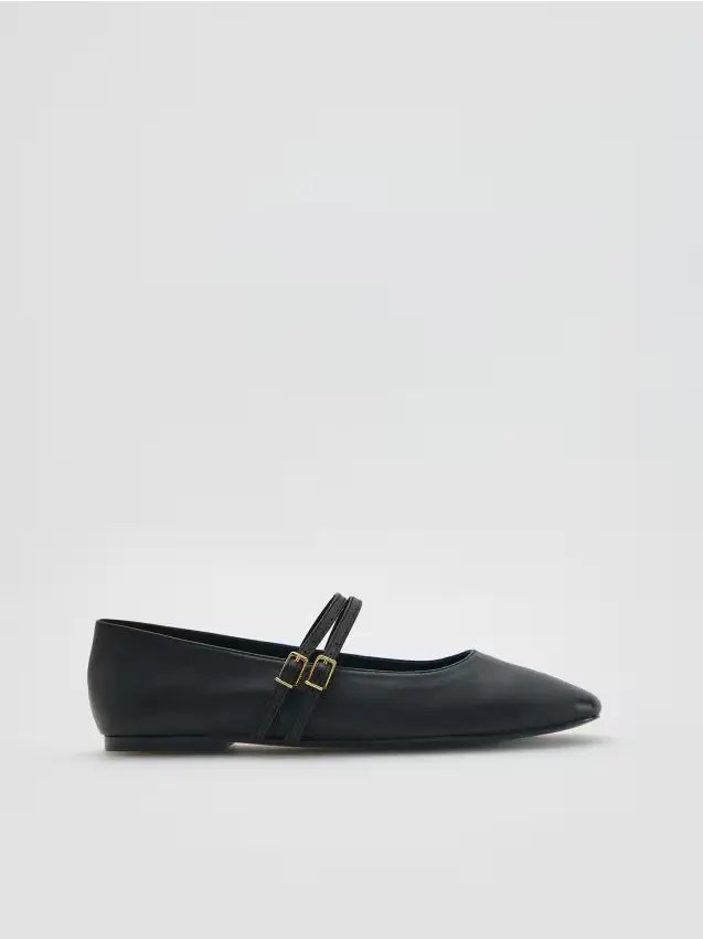 Ballerine in pelle - nero