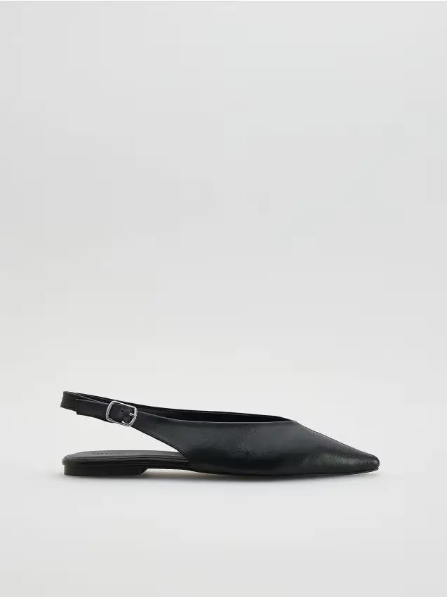 Ballerine in pelle - nero