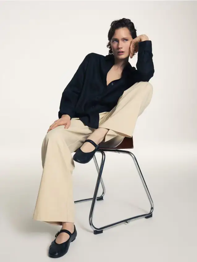 Ballerine in pelle - nero