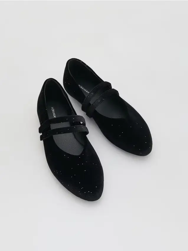 Ballerine in velluto - nero