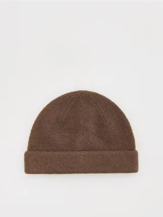 Beanie in misto lana - caffè