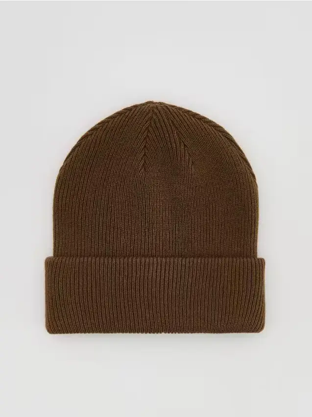 Beanie in misto lana - marrone dorato