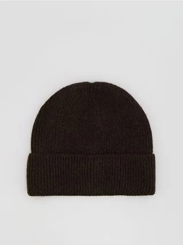 Beanie in misto lana - marrone scuro