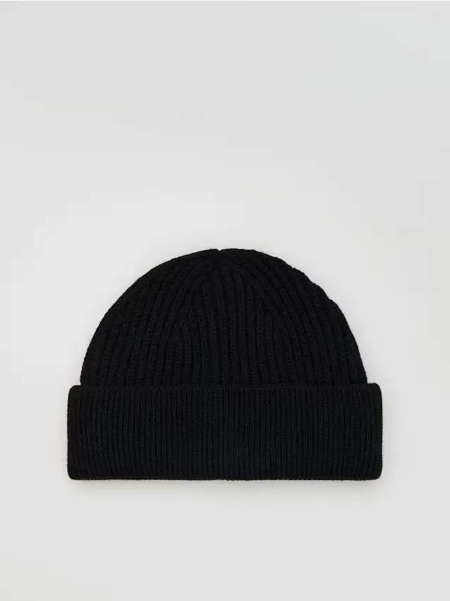 Beanie in misto lana - nero