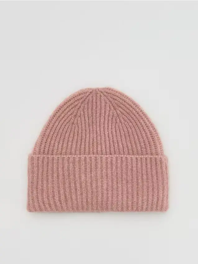 Beanie in misto lana - rosa cipria