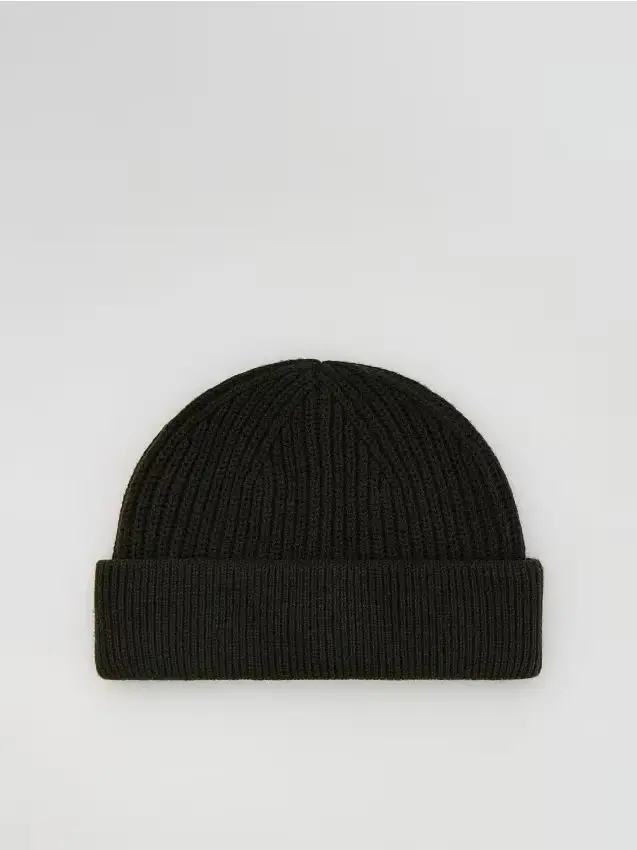 Beanie in misto lana - verde polveroso