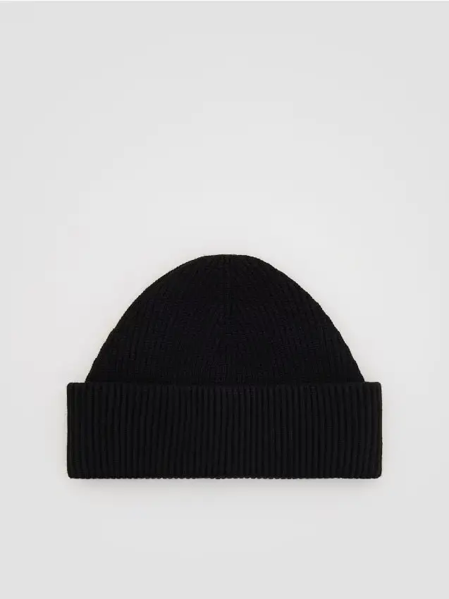Beanie in misto viscosa - nero