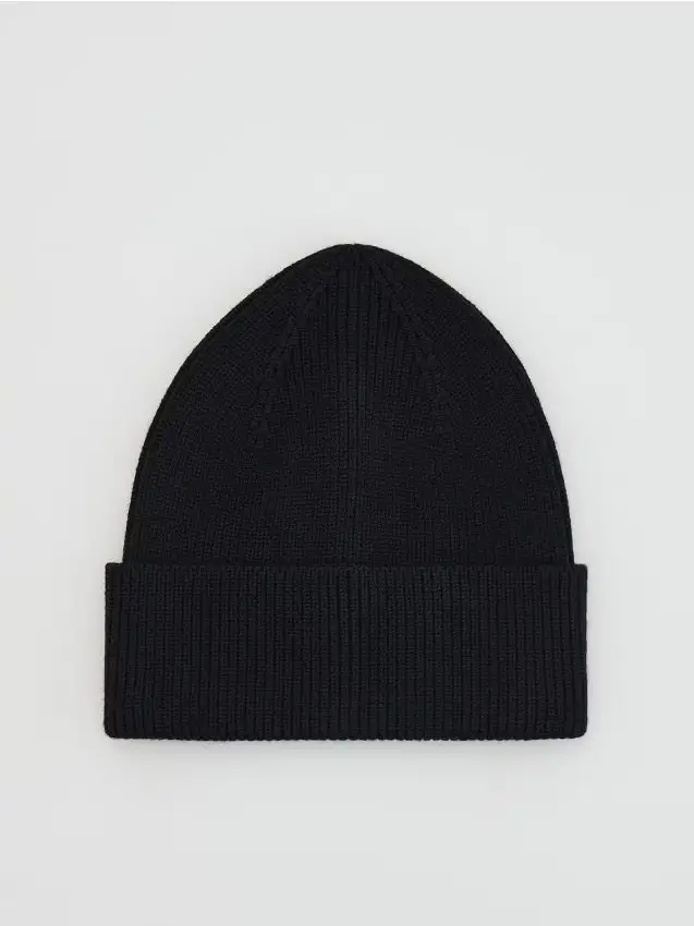 Beanie in misto viscosa - nero