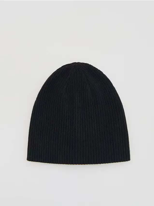 Beanie in misto viscosa - nero