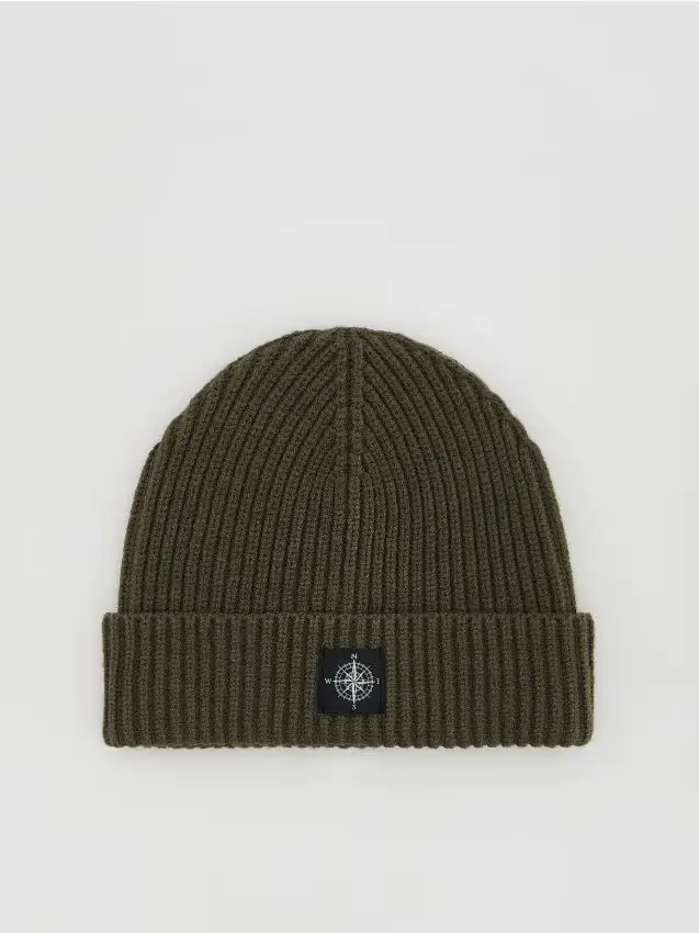 Beanie in misto viscosa - verde polveroso