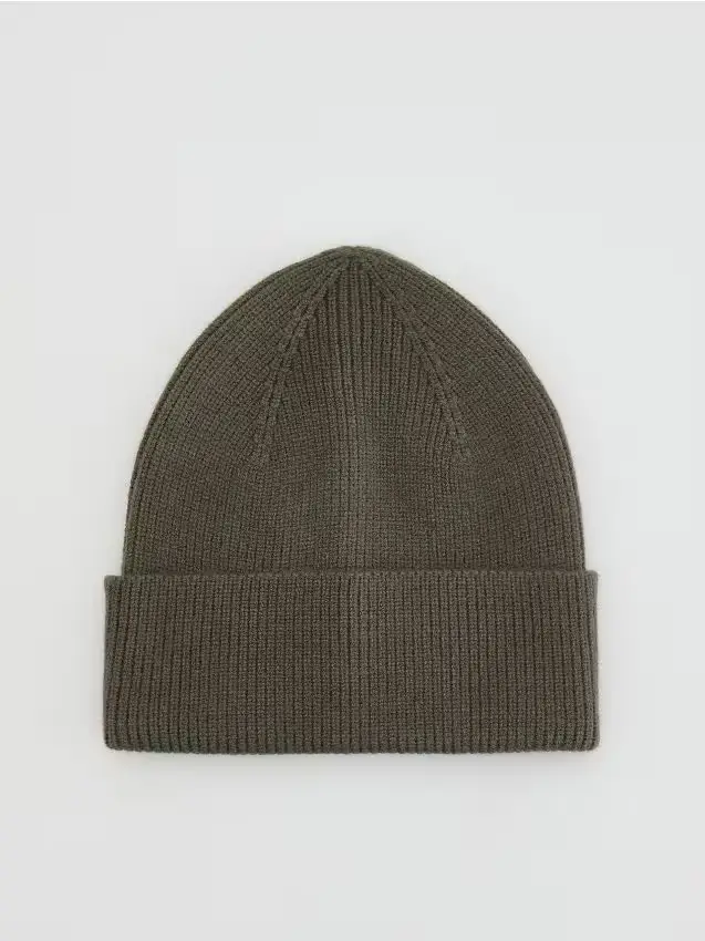 Beanie in misto viscosa - verde polveroso