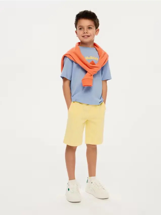 Bermuda di cotone - giallo