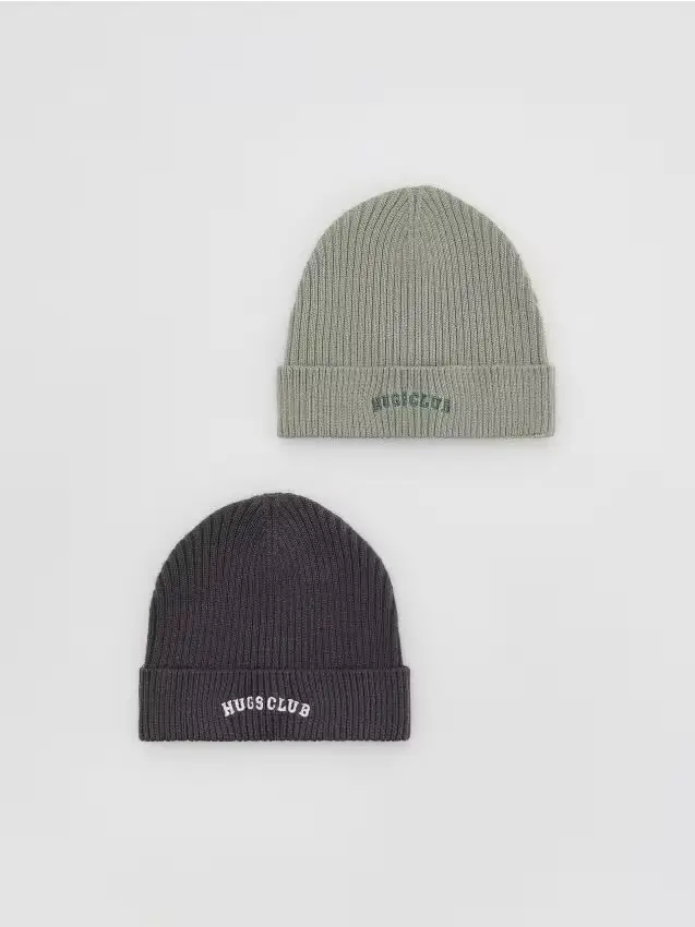 Berretto a costine confezione da 2 - multicolore