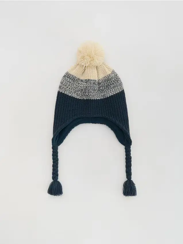 Berretto con pompon - multicolore