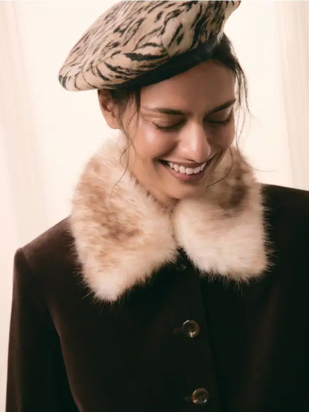 Berretto con stampa animalier - multicolore