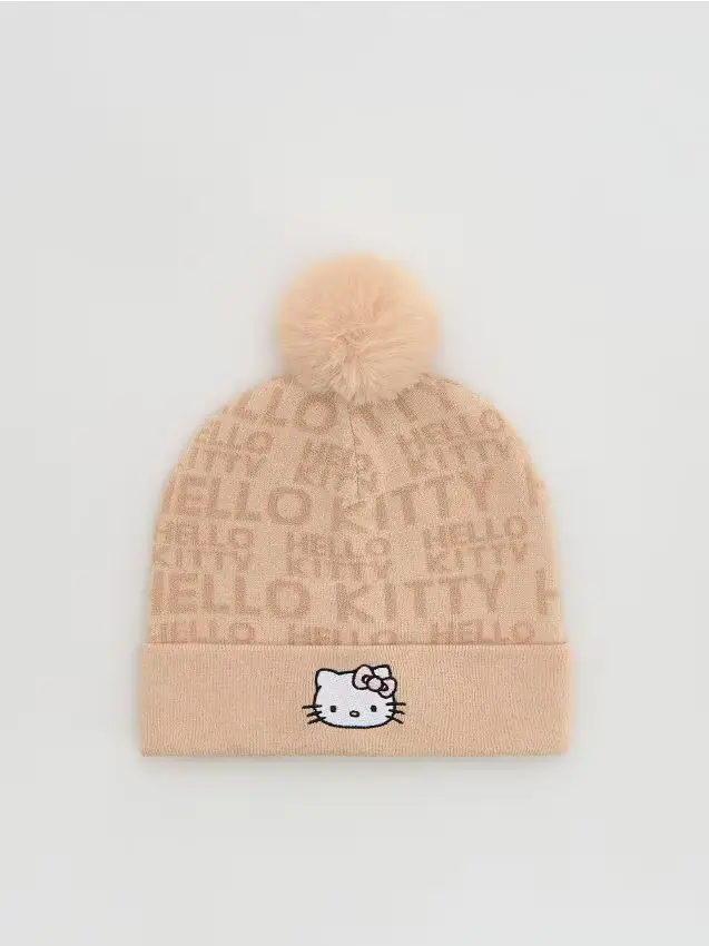 Berretto Hello Kitty in viscosa - rosa pastello