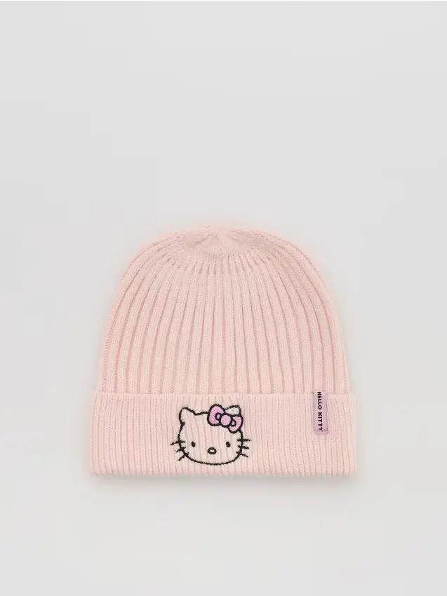 Berretto Hello Kitty in viscosa - rosa pastello