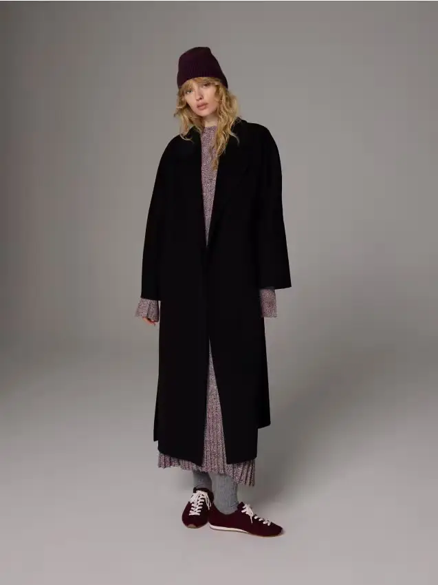 Berretto in lana con cashmere - mogano