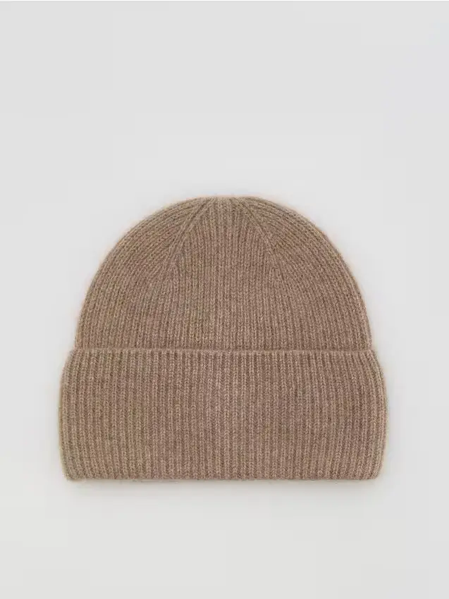 Berretto in lana con cashmere - talpa