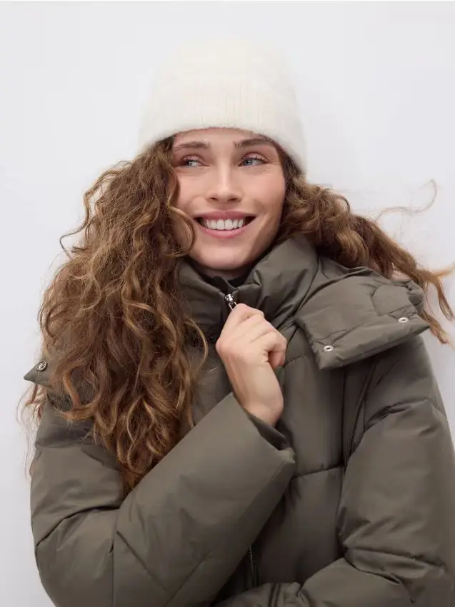 Berretto in misto lana d alpaca - panna