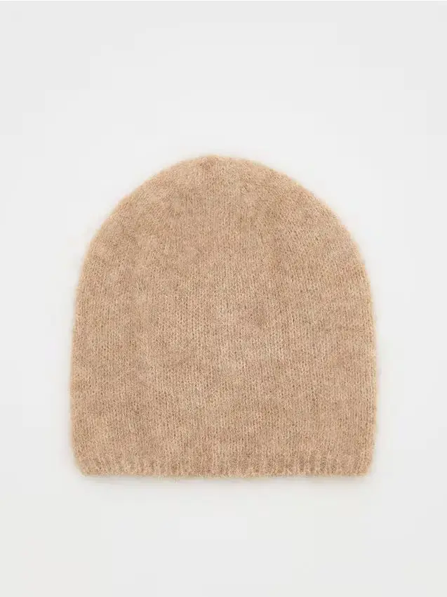 Berretto in misto lana di alpaca - marrone dorato