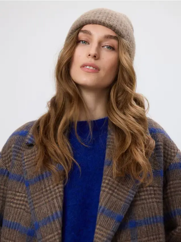 Berretto in misto lana - marrone