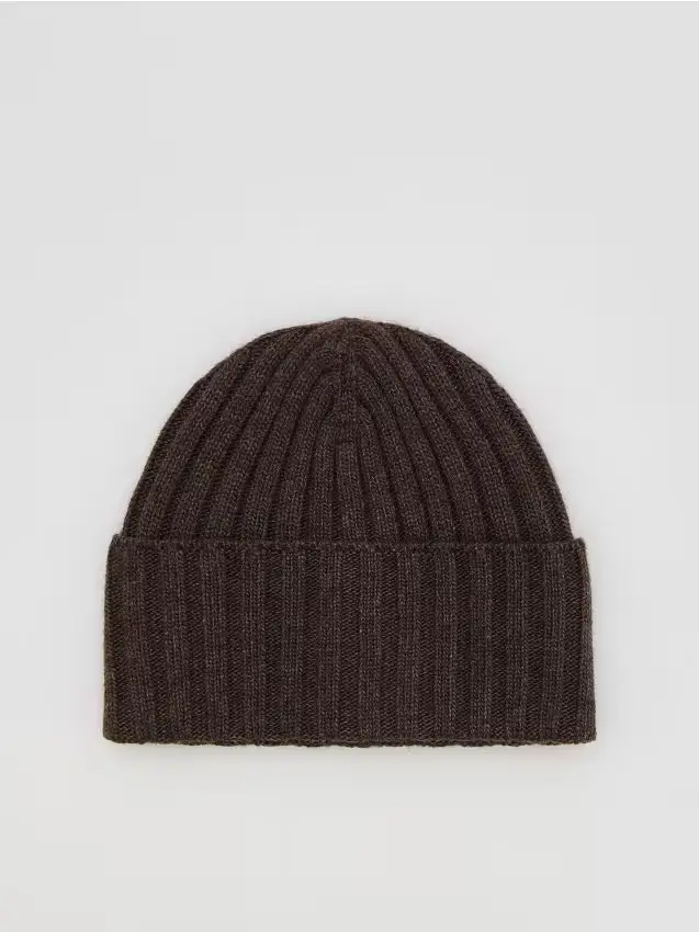 Berretto in misto lana - marrone polveroso